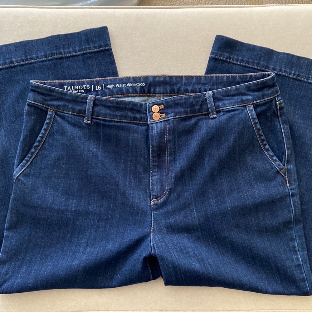 Talbots Dark Blue Ankle Jeans - Picture 2 of 4